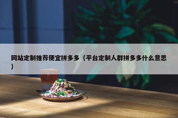 网站定制推荐便宜拼多多（平台定制人群拼多多什么意思）