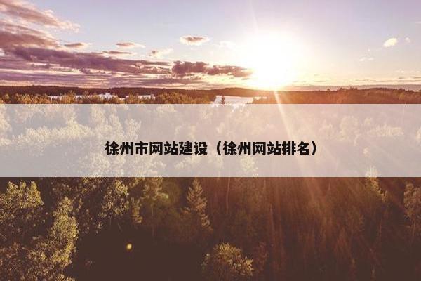 徐州市网站建设（徐州网站排名）