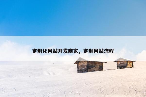 定制化网站开发商家，定制网站流程