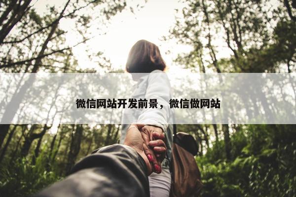 微信网站开发前景，微信做网站