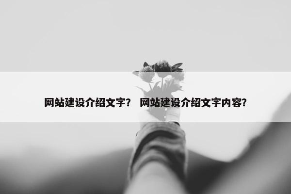 网站建设介绍文字？ 网站建设介绍文字内容？