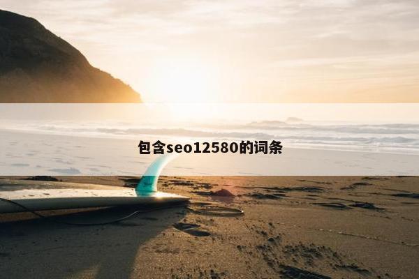 包含seo12580的词条