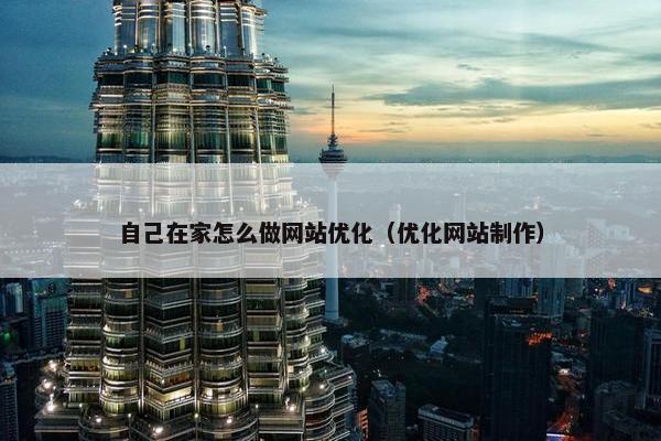 自己在家怎么做网站优化（优化网站制作）