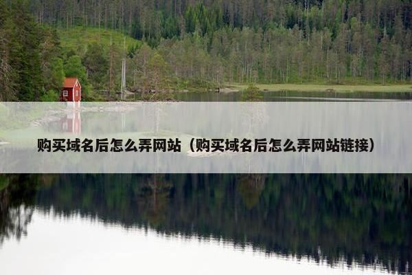购买域名后怎么弄网站（购买域名后怎么弄网站链接）