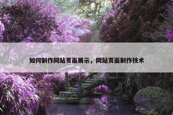 如何制作网站页面展示，网站页面制作技术