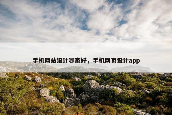 手机网站设计哪家好，手机网页设计app