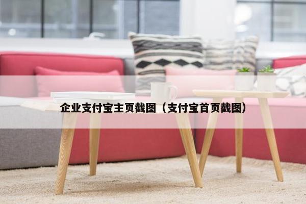 企业支付宝主页截图（支付宝首页截图）