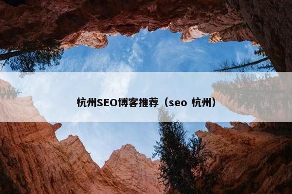 杭州SEO博客推荐（seo 杭州）