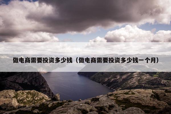 做电商需要投资多少钱（做电商需要投资多少钱一个月）