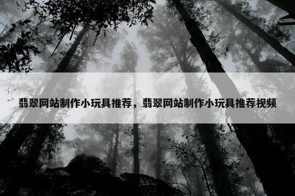 翡翠网站制作小玩具推荐，翡翠网站制作小玩具推荐视频