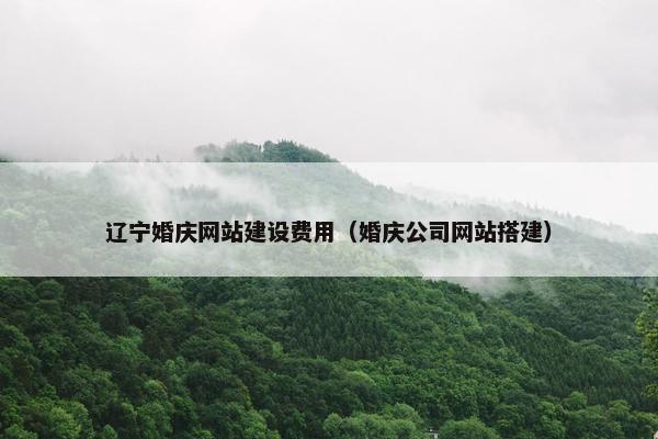 辽宁婚庆网站建设费用（婚庆公司网站搭建）