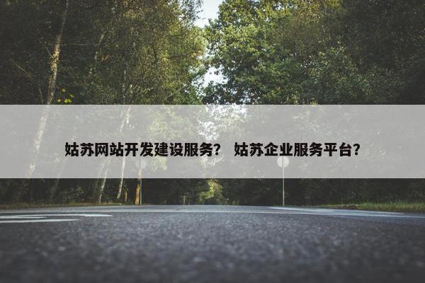 姑苏网站开发建设服务？ 姑苏企业服务平台？