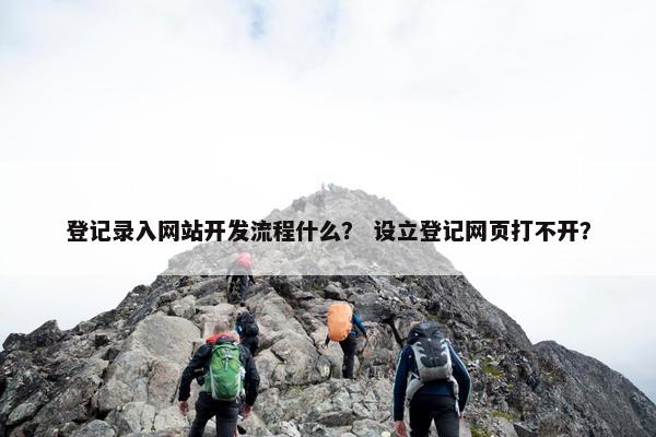 登记录入网站开发流程什么？ 设立登记网页打不开？