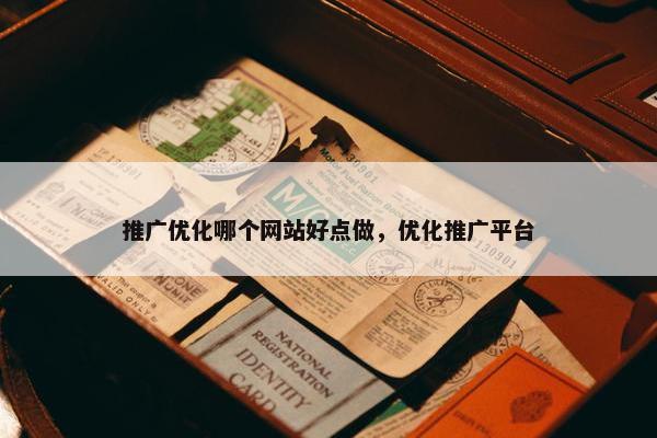 推广优化哪个网站好点做，优化推广平台