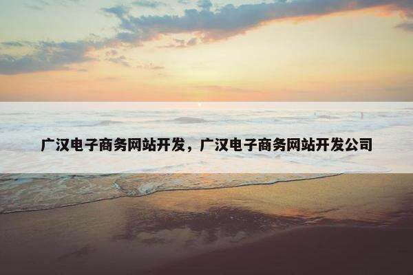 广汉电子商务网站开发，广汉电子商务网站开发公司