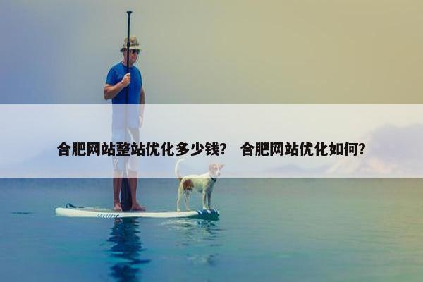 合肥网站整站优化多少钱？ 合肥网站优化如何？