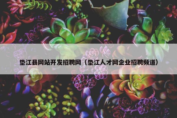 垫江县网站开发招聘网（垫江人才网企业招聘频道）