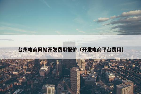 台州电商网站开发费用报价（开发电商平台费用）