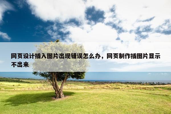 网页设计插入图片出现错误怎么办，网页制作插图片显示不出来