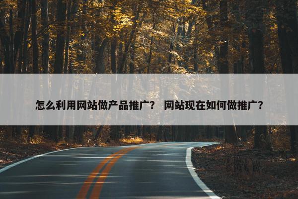 怎么利用网站做产品推广？ 网站现在如何做推广？
