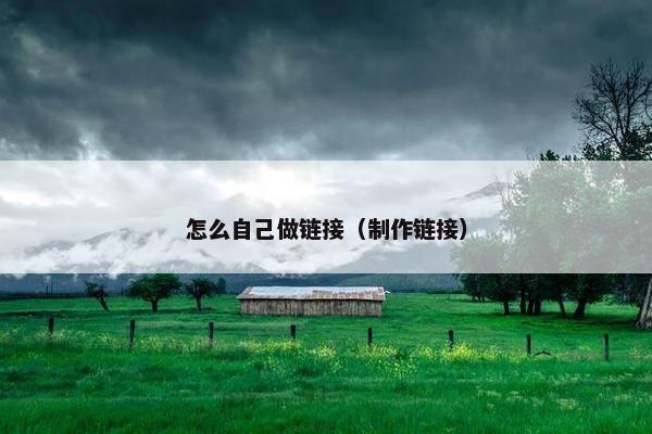 怎么自己做链接（制作链接）