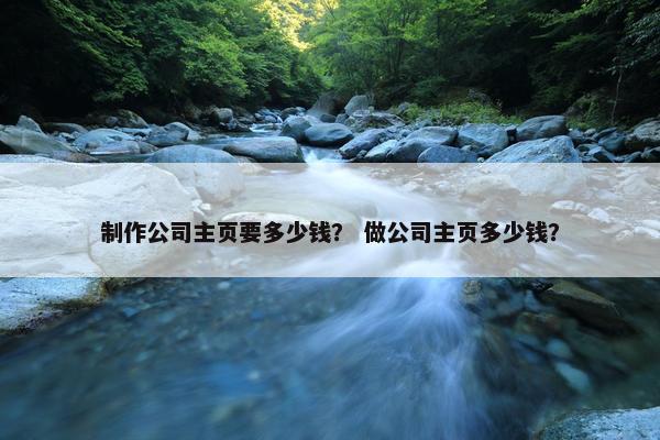 制作公司主页要多少钱？ 做公司主页多少钱？