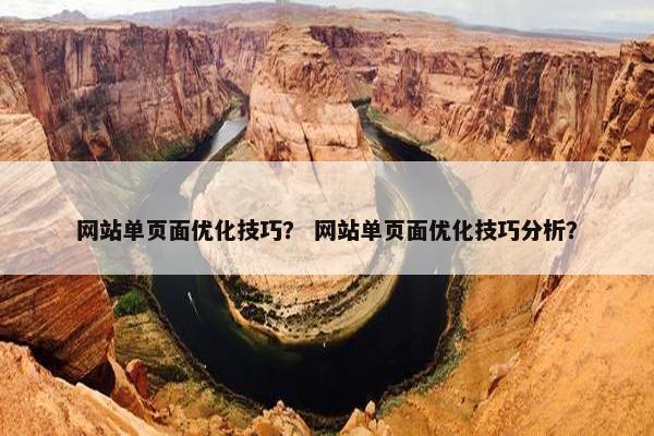 网站单页面优化技巧？ 网站单页面优化技巧分析？