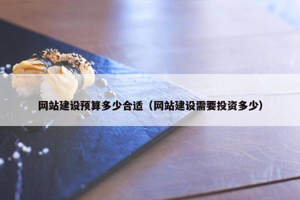 网站建设预算多少合适（网站建设需要投资多少）