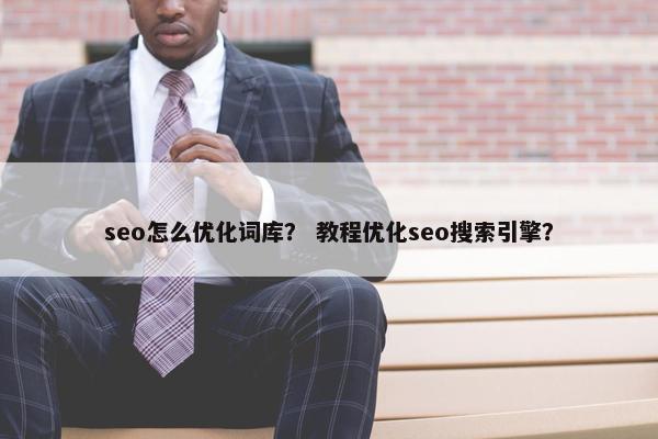 seo怎么优化词库？ 教程优化seo搜索引擎？