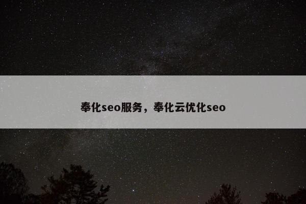 奉化seo服务，奉化云优化seo