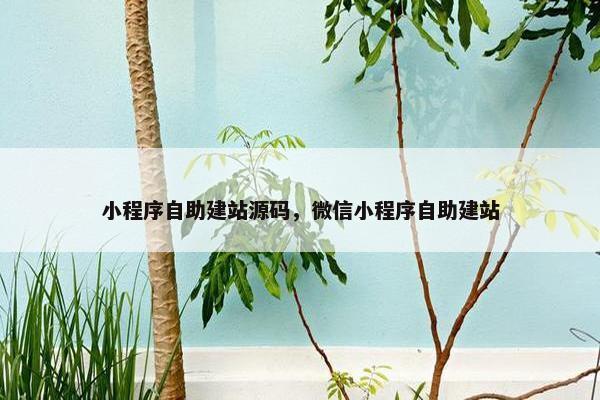 小程序自助建站源码，微信小程序自助建站