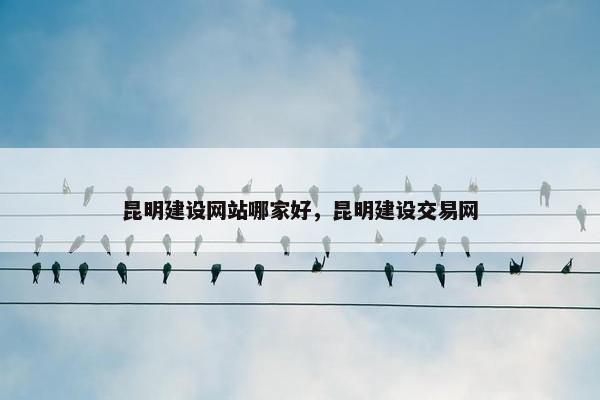 昆明建设网站哪家好，昆明建设交易网