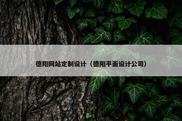 德阳网站定制设计（德阳平面设计公司）