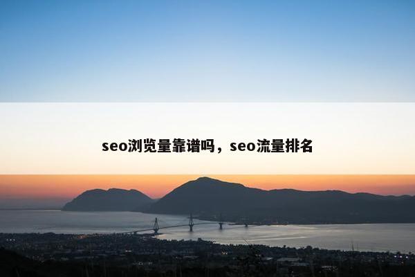 seo浏览量靠谱吗，seo流量排名