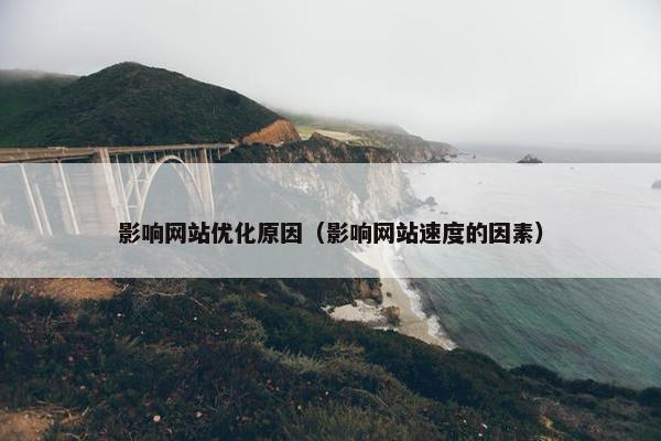 影响网站优化原因（影响网站速度的因素）