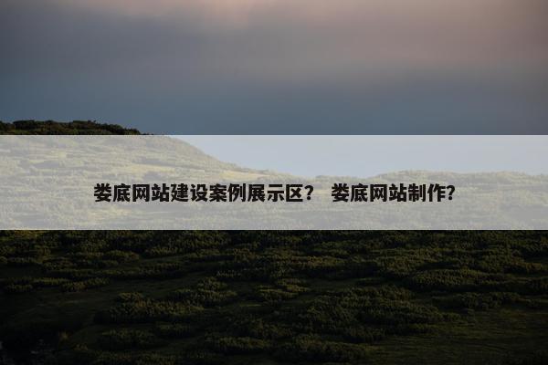 娄底网站建设案例展示区？ 娄底网站制作？
