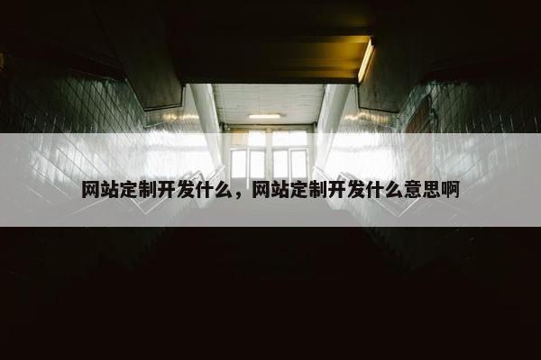 网站定制开发什么，网站定制开发什么意思啊