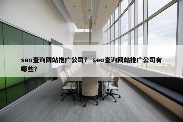 seo查询网站推广公司？ seo查询网站推广公司有哪些？