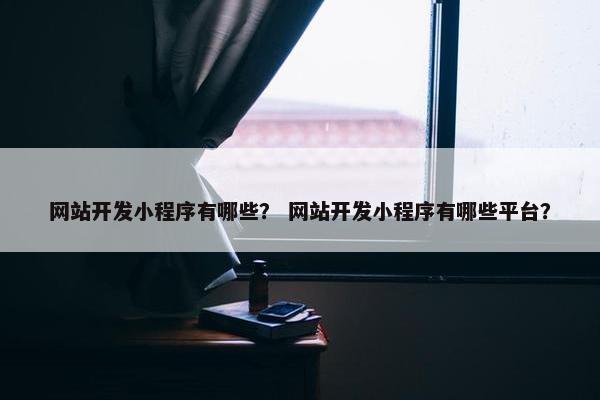 网站开发小程序有哪些？ 网站开发小程序有哪些平台？