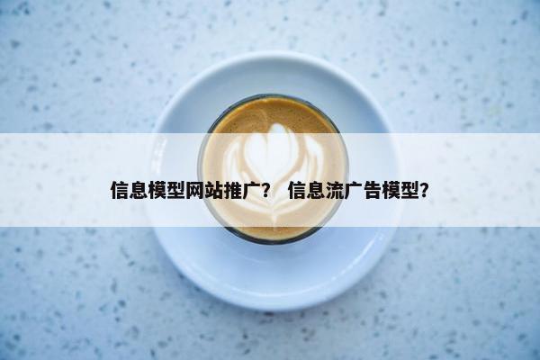 信息模型网站推广？ 信息流广告模型？