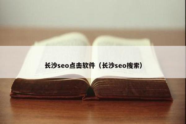长沙seo点击软件（长沙seo搜索）