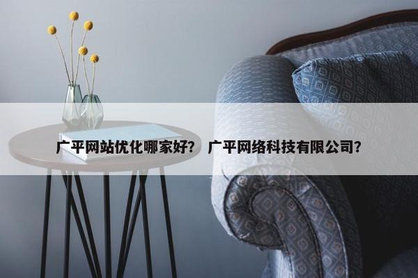 广平网站优化哪家好？ 广平网络科技有限公司？