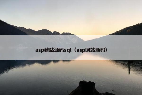 asp建站源码sql（asp网站源码）