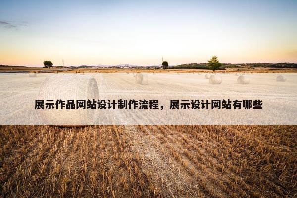 展示作品网站设计制作流程，展示设计网站有哪些