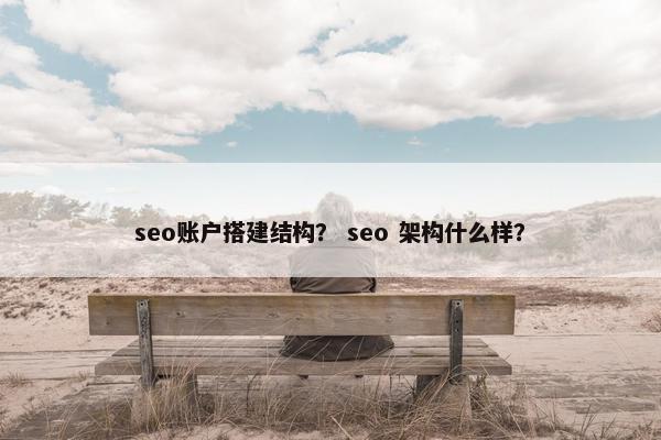 seo账户搭建结构？ seo 架构什么样？