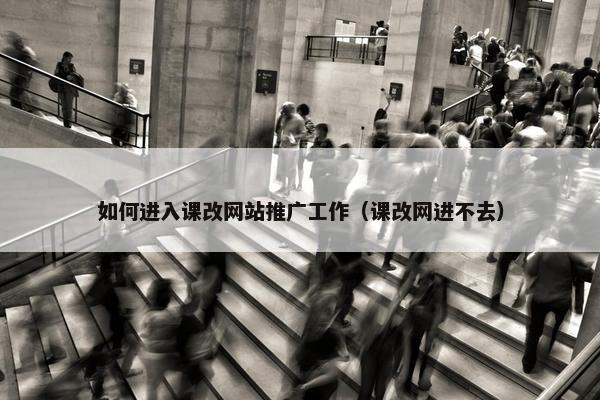 如何进入课改网站推广工作（课改网进不去）