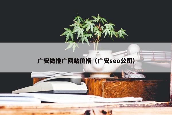 广安做推广网站价格（广安seo公司）