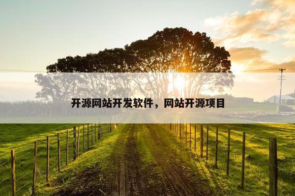 开源网站开发软件，网站开源项目