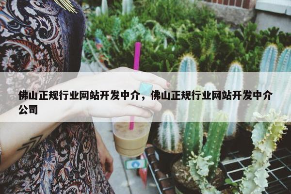 佛山正规行业网站开发中介，佛山正规行业网站开发中介公司