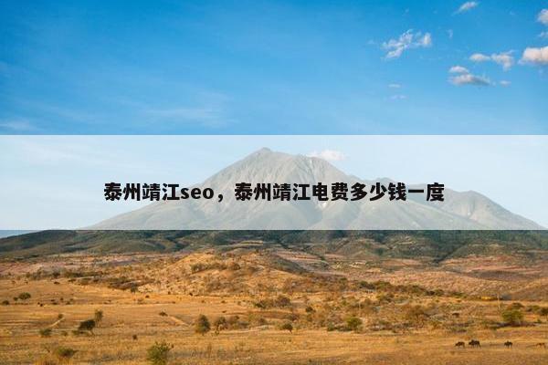 泰州靖江seo，泰州靖江电费多少钱一度
